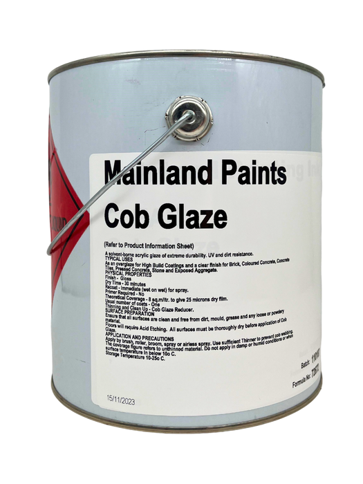 Mainland Cob Glaze exterior sealer for exposed aggregate and concrete.