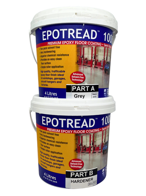 Epotread 1000 is a hardwearing, solvent free epoxy coating ideal for commercial and garage floors.