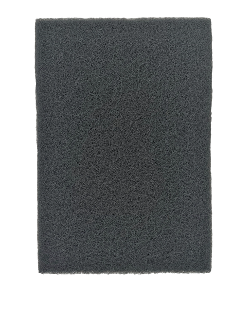 A medium grey synthetic scouring pad