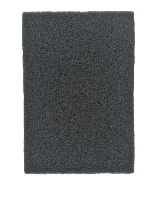 A medium grey synthetic scouring pad
