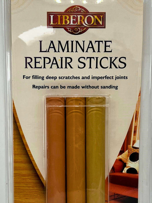 Liberon Laminate Repair Sticks can be used to fill medium to deep scratches .