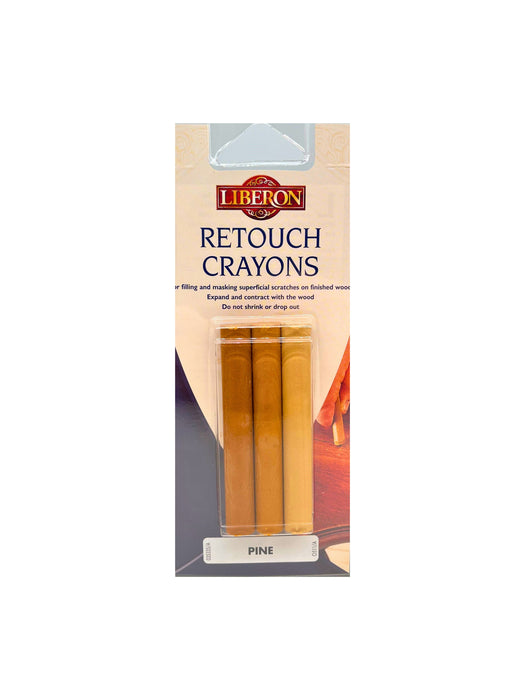 Liberon Retouch Crayons can be used to fill scratches, nail holes, worm holes etc. in furniture and other woodwork. Pine colour.