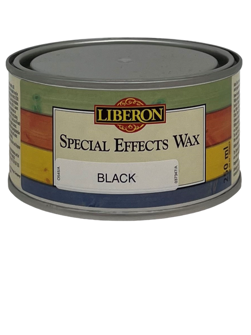 A can of Liberon Special Effects Wax in black color, designed for creating special effects on various surfaces.