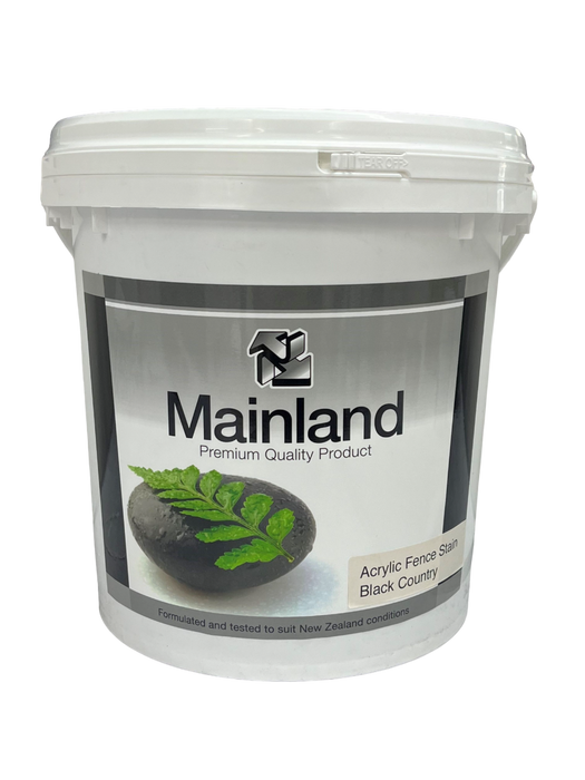Mainland Acrylic Fence Stain Black colour.