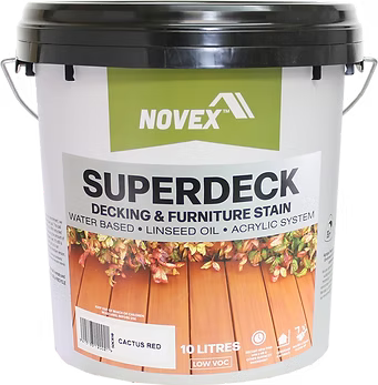 Novex Superdeck decking and furniture stain container