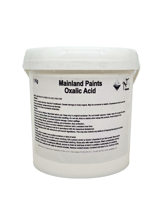 Mainland Oxalic Acid removes stains from wood and lightens timber colour