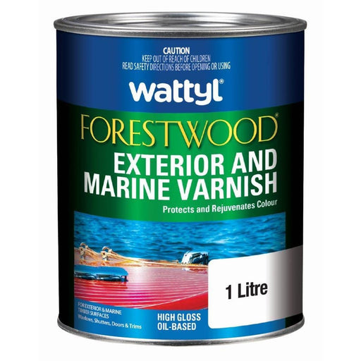 Wattyl Forestwood Exterior and Marine Varnish container