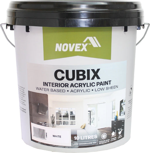 Novex CUBIX Interior Acrylic Paint [COL:WHITE Sz:1L]