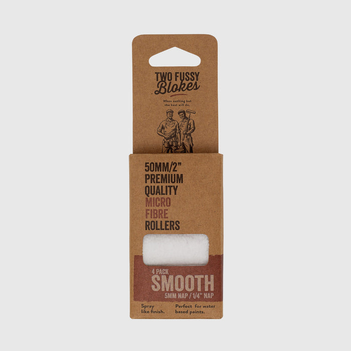 Microfibre Mini Paint Rollers 50mm x 5mm - 4 pack