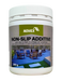 A white plastic tub of Novex Non-Slip Additive textured powder to give a decorative, textured effect.