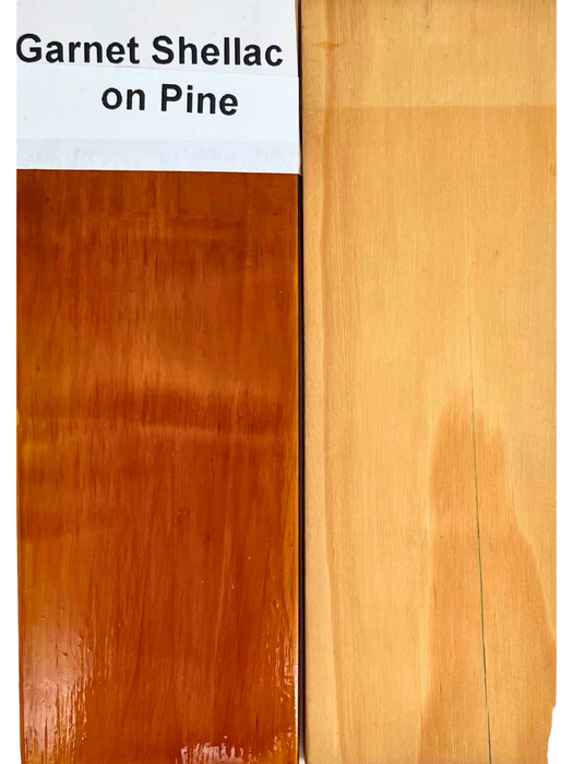 Garnet Shellac on pine