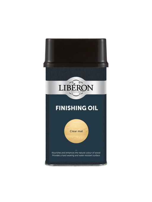 A can of Liberon Finishing Oil for use interior wood, woodwork and wooden toys.