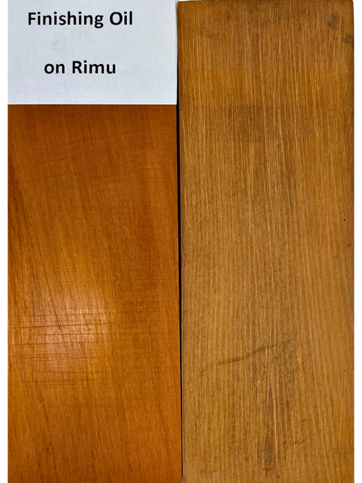 Liberon Finishing Oil sample on Rimu