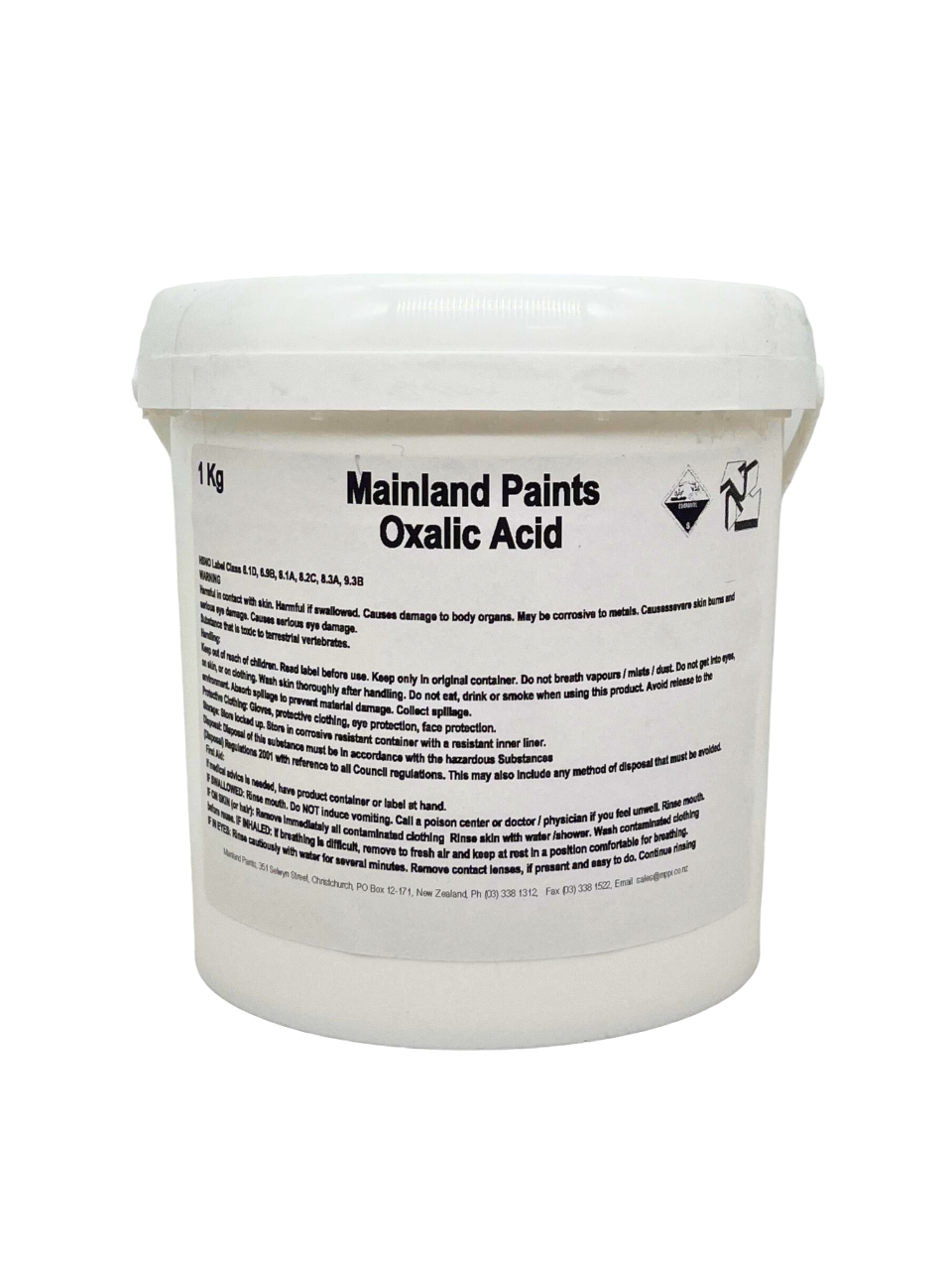 Container of Mainland Oxalic Acid for bleaching timber