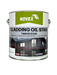 A 4-litre metal can of Novex Cladding Oil Stain Timber Stain. Linseed oil, semi transparent, solvent based stain. Protect Oil replacement.   