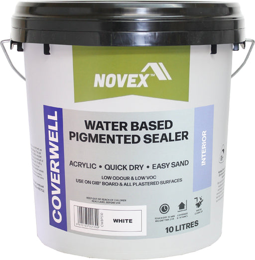 10L pail of Novex Coverwell Water Based Pigmented Sealer 