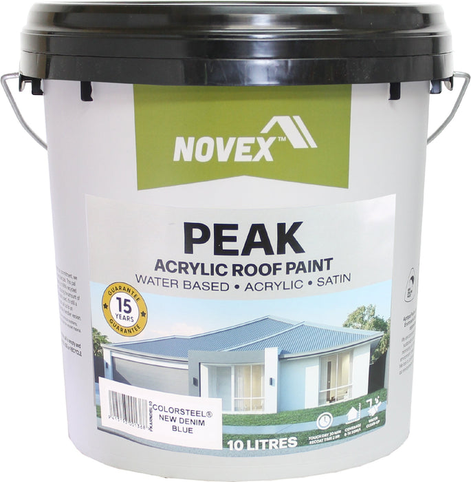 10L pail of Novex Peak Acrylic Roof Paint